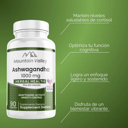 MOUNTAIN VALLEY X90 CON ASHWAGANDHA Y SIN AZUCAR.