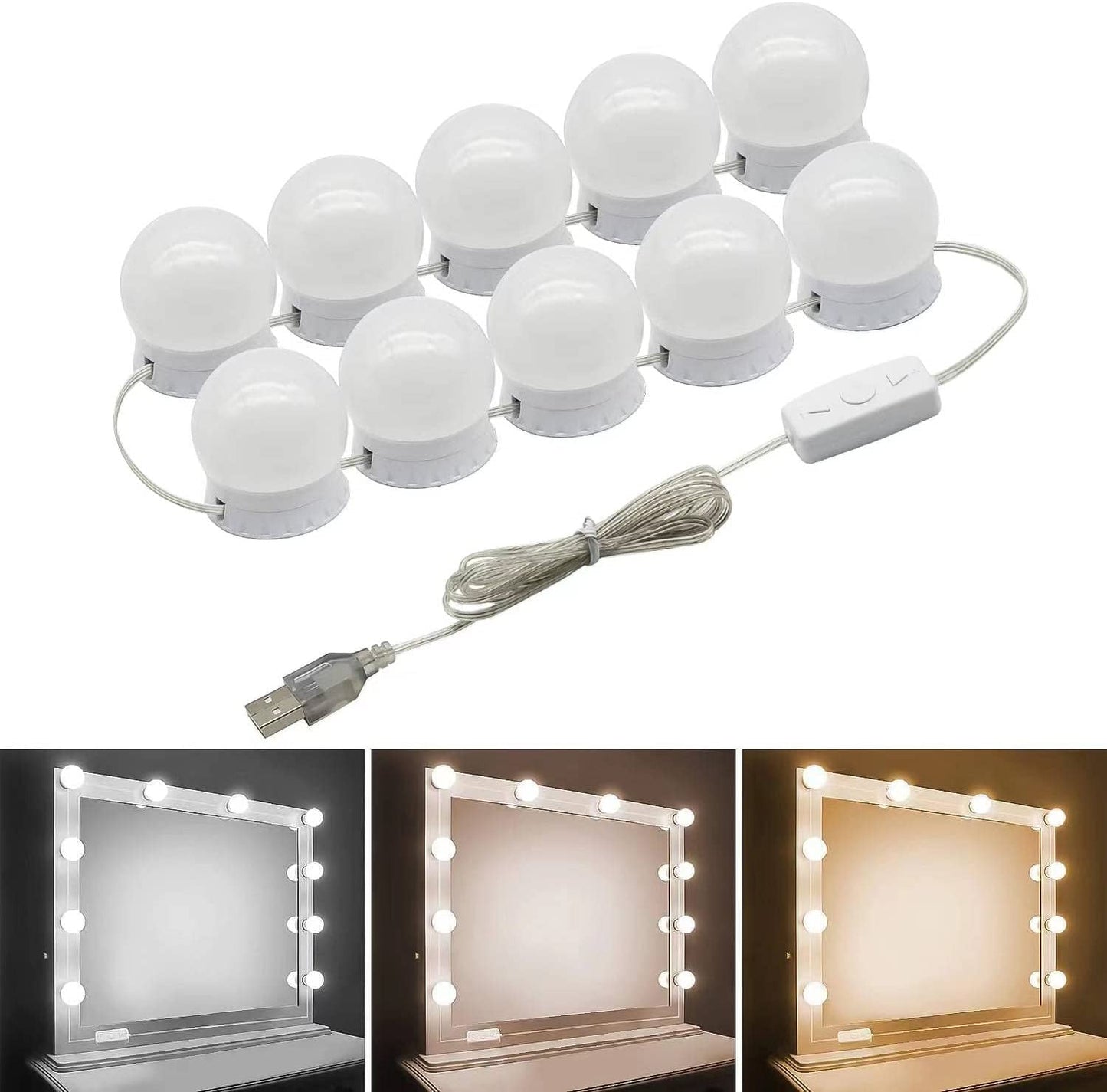 Luces Led  Bombillas Espejo x 10