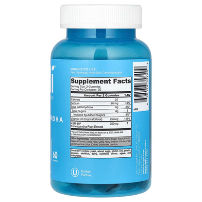 GOMITAS GOLI - KSM-66® ASHWAGANDHA & VITAMIN D. X 60 UNDS