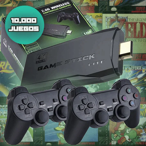 GAME STICK 64GB. CON 2 CONTROLES ¡GRATIS 1000 JUEGOS!
