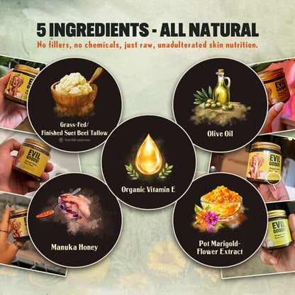 MRA EVIL GOODS BÁLSAMO DE SEBO DE RES x 113 ML CON MIEL DE MANUKA Y SIN PARABENOS