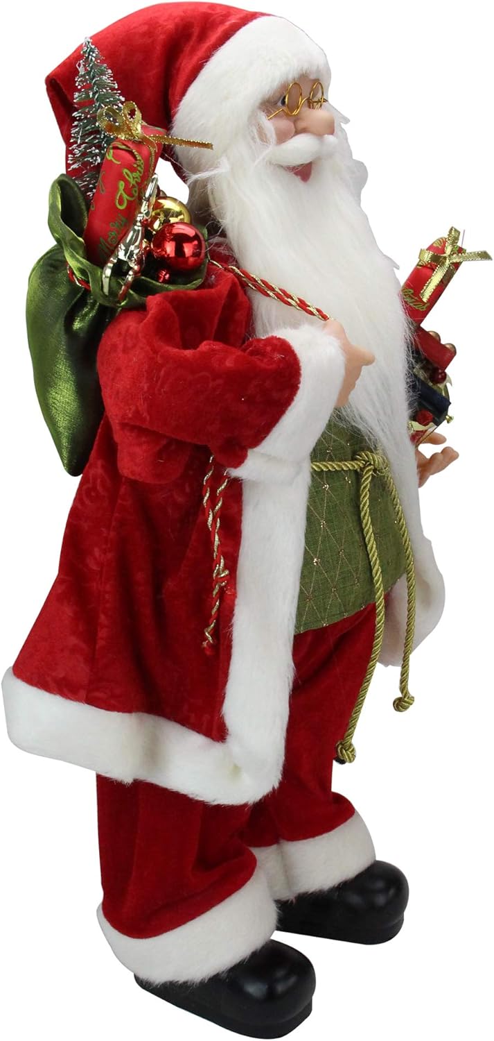 FIGURA NAVIDEÑA DE SANTA DE 90CM CON REGALOS