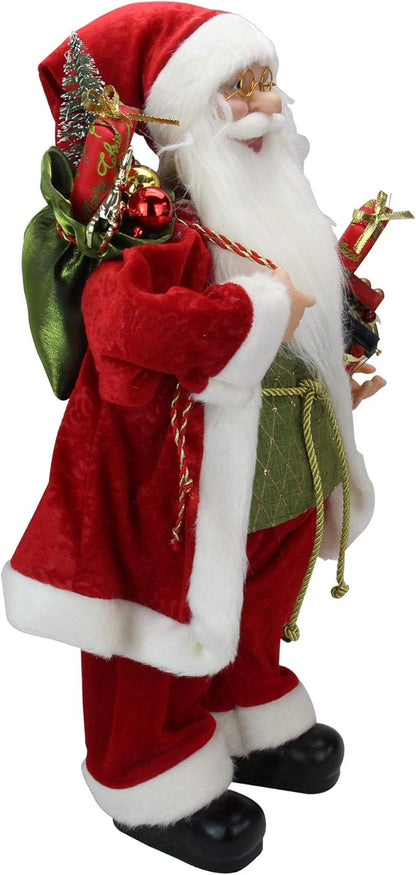 FIGURA NAVIDEÑA DE SANTA DE 90CM CON REGALOS