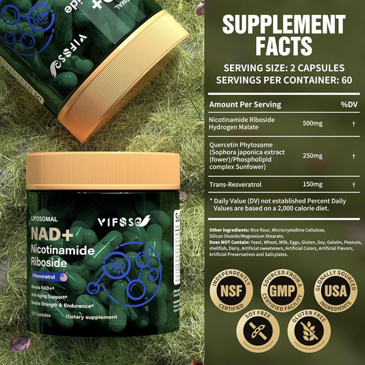 NAD+ NICOTINAMIDA + RESVERATROL, LUCE 10 AÑOS MAS JOVEN.